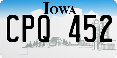 IA license plate CPQ452