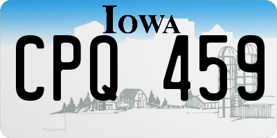 IA license plate CPQ459