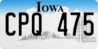 IA license plate CPQ475