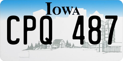 IA license plate CPQ487