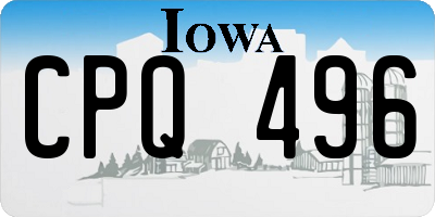 IA license plate CPQ496