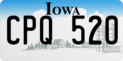 IA license plate CPQ520