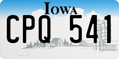 IA license plate CPQ541