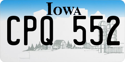 IA license plate CPQ552