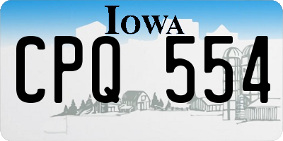 IA license plate CPQ554
