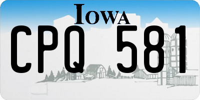 IA license plate CPQ581