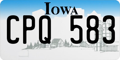 IA license plate CPQ583