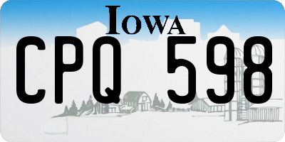 IA license plate CPQ598