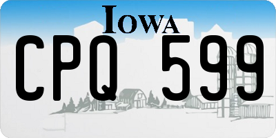 IA license plate CPQ599