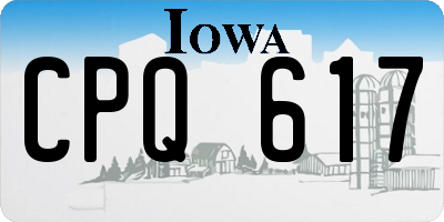IA license plate CPQ617