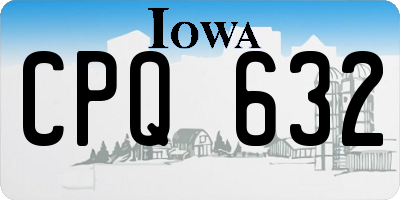 IA license plate CPQ632