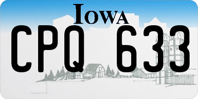 IA license plate CPQ633