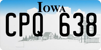 IA license plate CPQ638