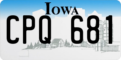 IA license plate CPQ681