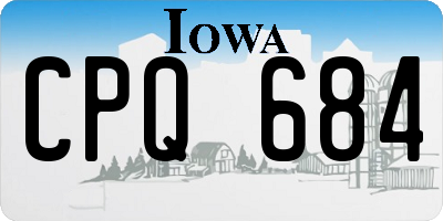 IA license plate CPQ684