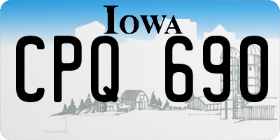 IA license plate CPQ690