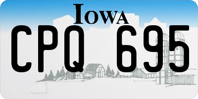 IA license plate CPQ695