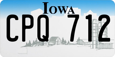 IA license plate CPQ712