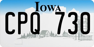 IA license plate CPQ730