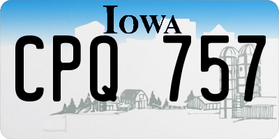 IA license plate CPQ757