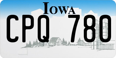 IA license plate CPQ780