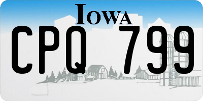 IA license plate CPQ799