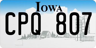 IA license plate CPQ807