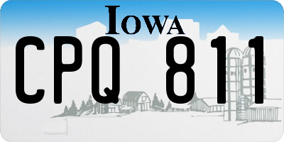 IA license plate CPQ811