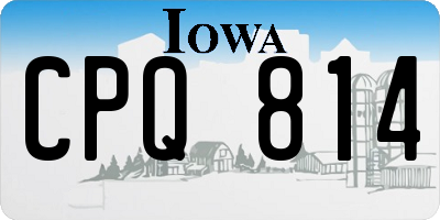 IA license plate CPQ814
