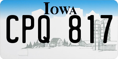 IA license plate CPQ817