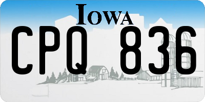 IA license plate CPQ836