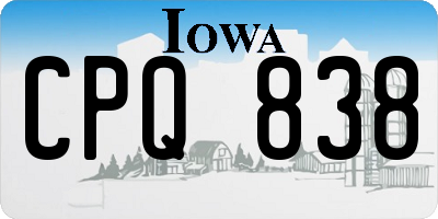 IA license plate CPQ838