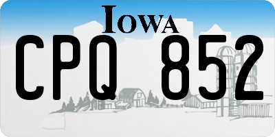 IA license plate CPQ852