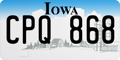 IA license plate CPQ868