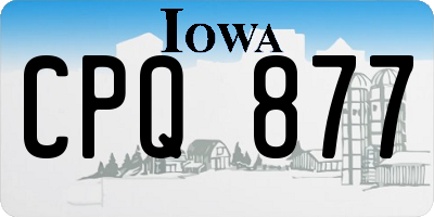IA license plate CPQ877