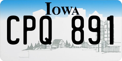 IA license plate CPQ891