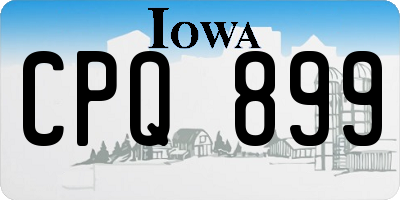 IA license plate CPQ899