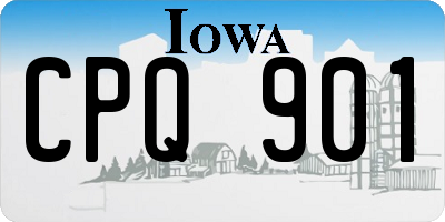 IA license plate CPQ901