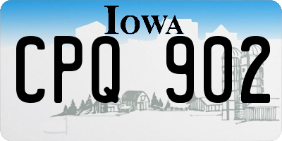 IA license plate CPQ902