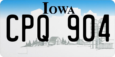 IA license plate CPQ904