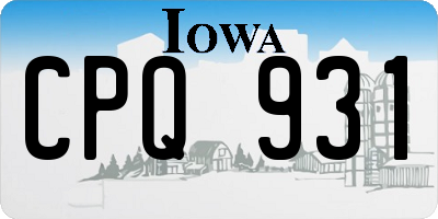 IA license plate CPQ931