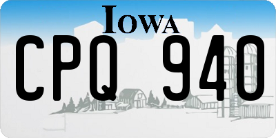 IA license plate CPQ940