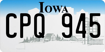 IA license plate CPQ945