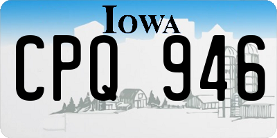 IA license plate CPQ946