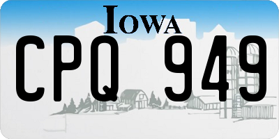 IA license plate CPQ949