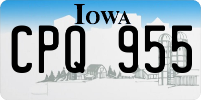 IA license plate CPQ955