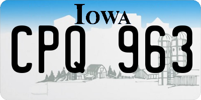 IA license plate CPQ963