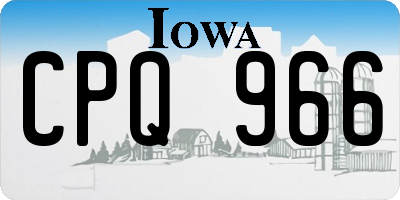 IA license plate CPQ966