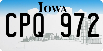 IA license plate CPQ972