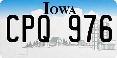 IA license plate CPQ976